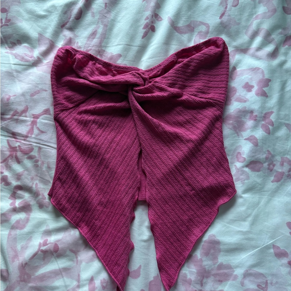 Pink Knotted Tube Top
